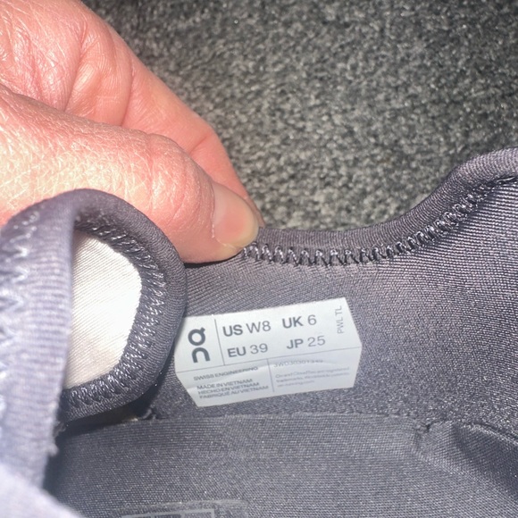 On Running Cloud Sneakers in Gray/pink and White - Picture 3 of 7